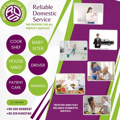 House Maids Baby Sitter Cook Drivers Chef Couple all Domestic staff