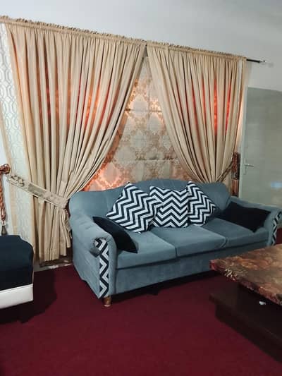 six seater sofa set + coffee chairs