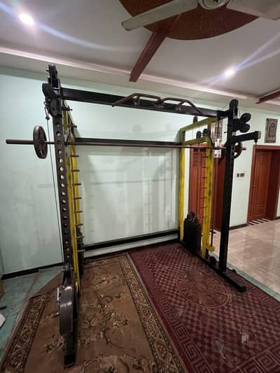Multi-Functional Home Gym / Smith Machine with Weight Stack03425556436