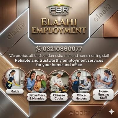 Cook , Chef, Patient Attendants, Maids , Driver , Patient care, Babys