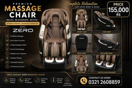 ZERO Premium Massage Chair –  Massager chair | Zero Gravity |