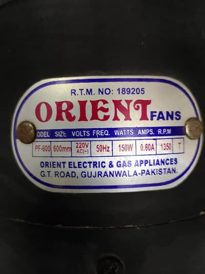 pedestal fan Orient company for sell