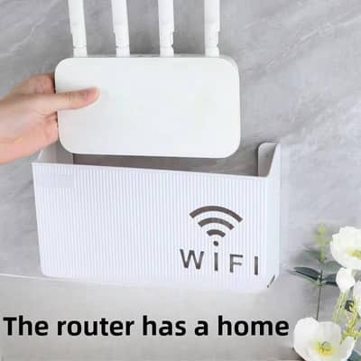 WiFi Router Shelf & amp cable organizer wall mount ABS plastic storage