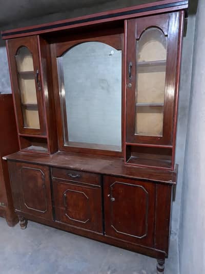 Wooden Cabinet / Sideboard with Mirror