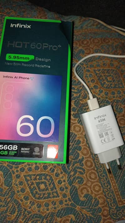 Infinix hot 60 pro plus new condition with box complete accessories