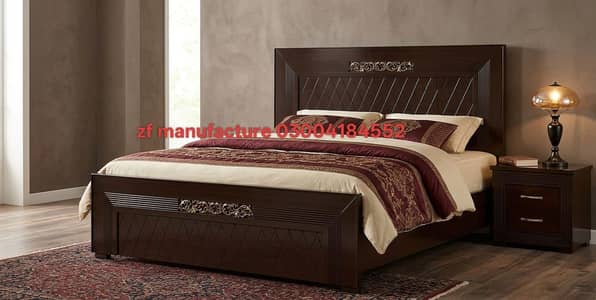 bed / bed set / wooden bed /double bed / side tables & Dressing table