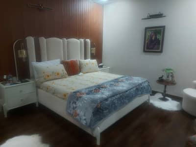 Bed and side table