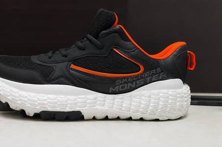 SKECHERS black and orange Sneakers || Monster Edition || Size 43