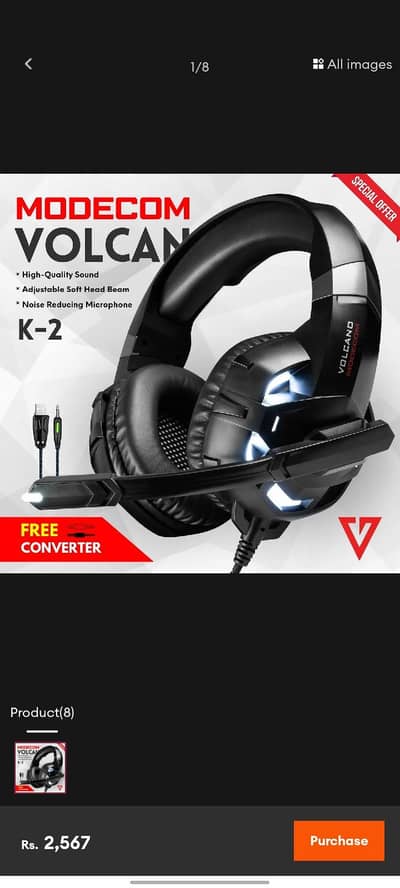Volcano K2 Gaming Headphones