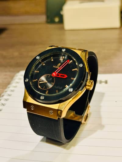 Hublot Automatic Watch – Gold & Black – Excellent Condition