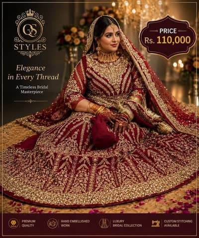 luxury Maroon Bridal lehenga|Heavy Embroidered wedding Dress