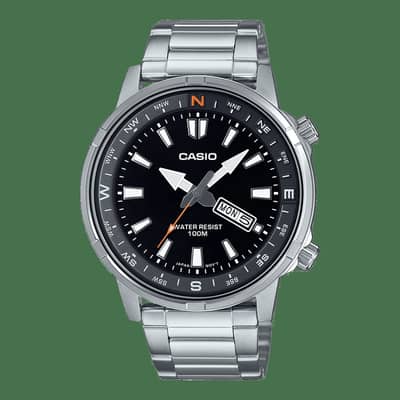 Casio Black Dial Stainless Steel Analog