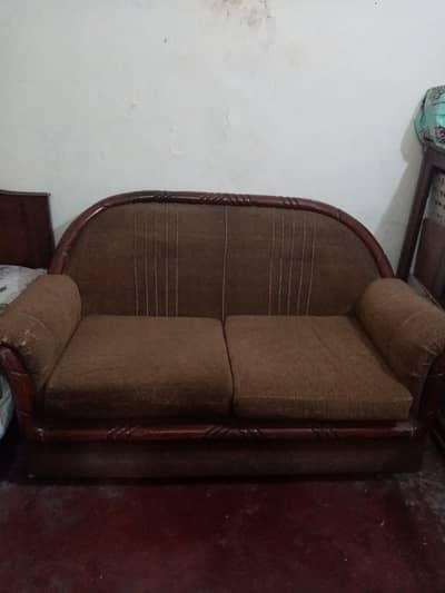 wooden sofa