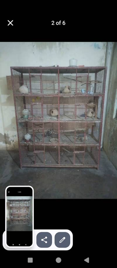 Cage 7ft Height x 6ft Width x 2ft Depth - 90KG+ Strong Metal