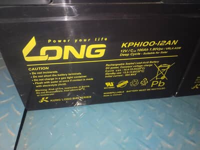 LONG DRY BATTERY 12 V  100AH