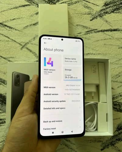 redmi note 12 Pro 8GB RAM 256 GB WhatsApp 0332/7580/842