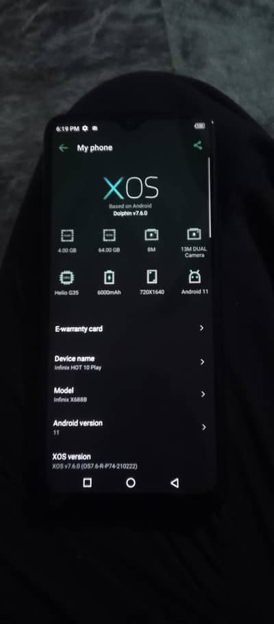 Infinix HOT 10 Play 4/64 Only Mobile