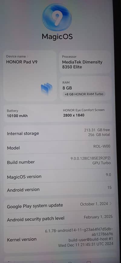 Honor Pad V9 Tablet