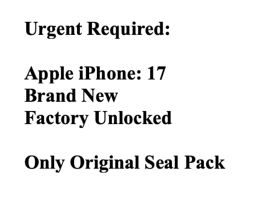 Apple iPhone 17 0