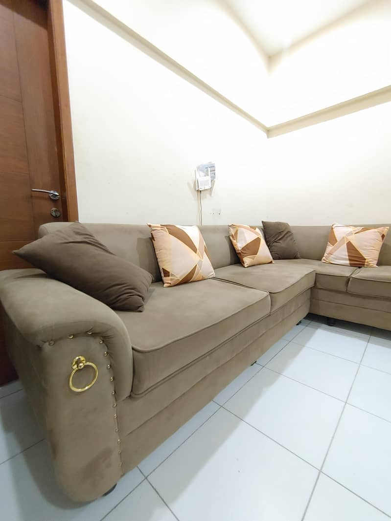L shape sofa set 0