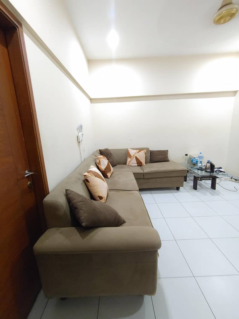 L shape sofa set 5