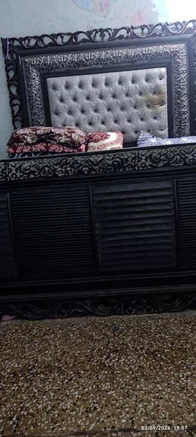 Bed,  Dressing Table & side tables for sale.