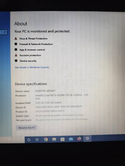 Core i5 4th Generation Laptop | 4GB RAM | 2.50GHz | 64-Bit