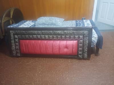 Double Bed with side Table For Sale