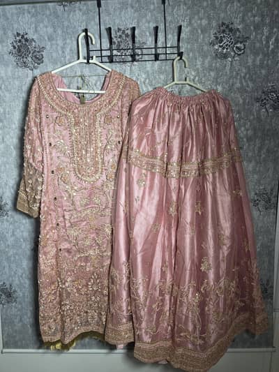Pink Sharara with Long Shirt