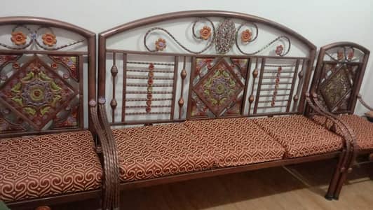 Iron Sofa set 5 Seater With Table