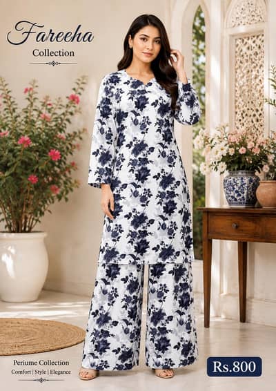 2pc printed dress for girls small Medium sized