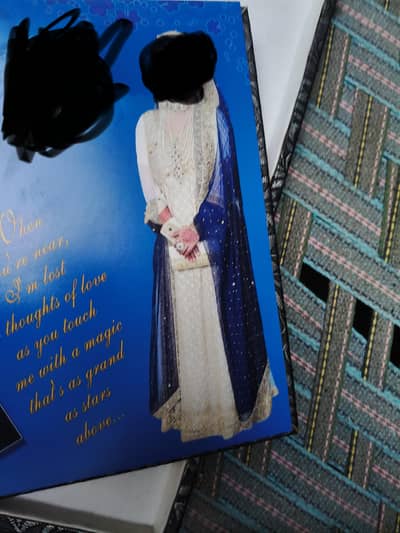 Elegant Valima Gown with Royal blue Dupatta (Worn Once)