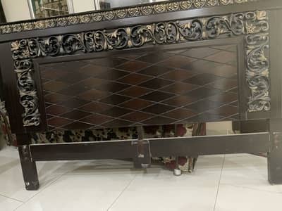 Wooden bed set for sale