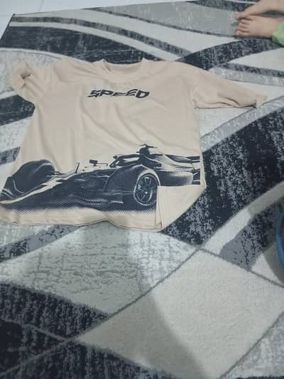 Kids’ Western Style F-1 Car Printed Drop sholder shirt