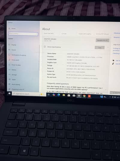 Dell latitude 7410/ core i5 / 16 GB 512 GB SSD hd display