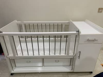 Baby Cot with Cabinets and drawers