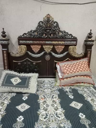 beautiful wooden bed for sale excellent condition