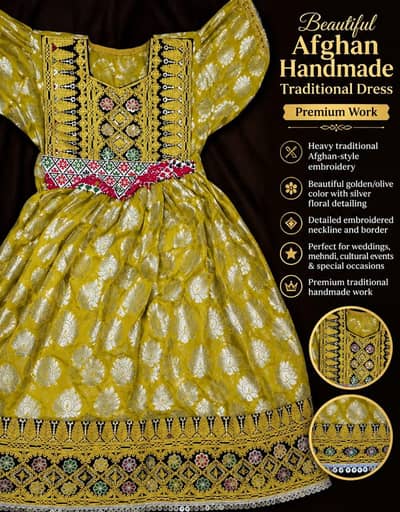 Handmade Afghani Embroidered Suit — Size M