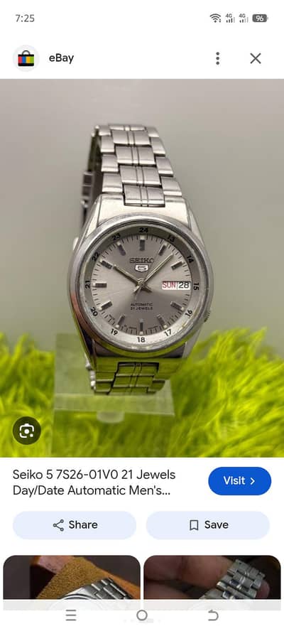 Title: Seiko 5 Automatic Grey Dial SNK561 Men's Watch - 100% Original