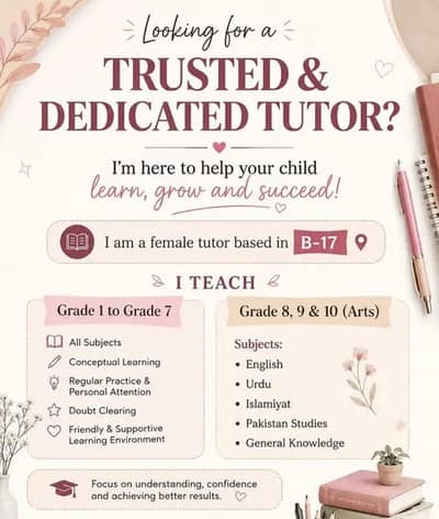 online and home tutor available