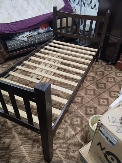 Double decker / kids bunk bed along with mattress for sale