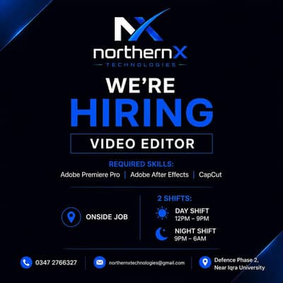 we are hiring video editer