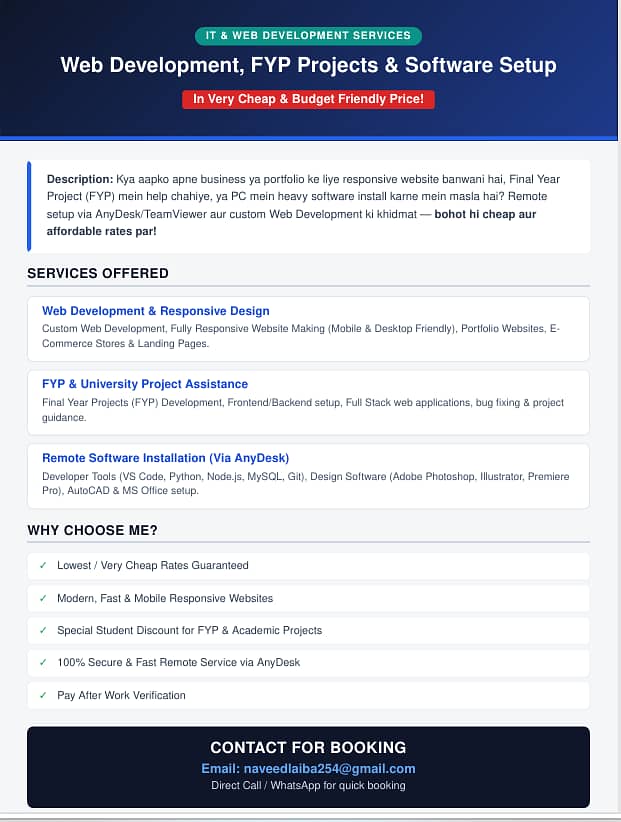 Remote Software Installation & Dev Environment Setup in Very Cheap Pri 0