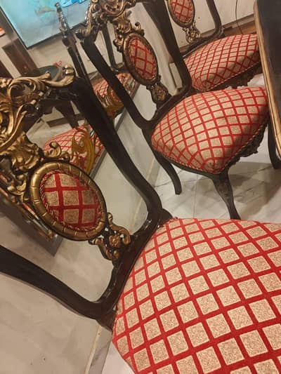 dining table with six chair for sale