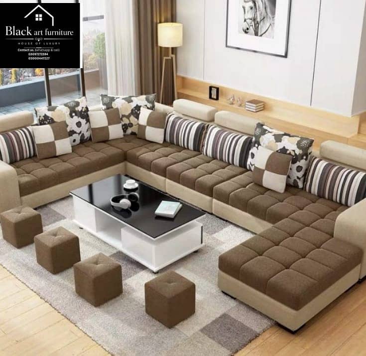 8.5 seater sofa set/L shape sofa/L shape sofa/corner sofa/puffy sofa 6