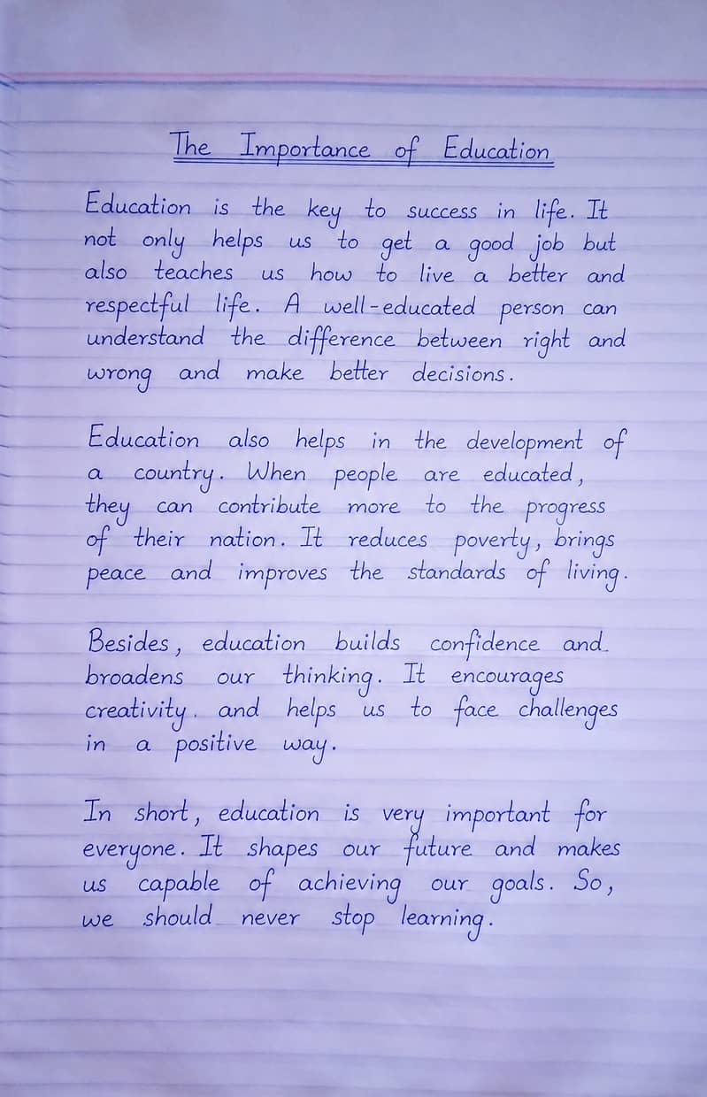 Hand writing assignment 1