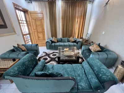 Trending 8 seater sofa set . Almost new