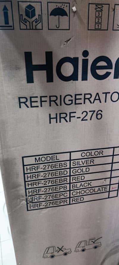 Haier HRF-276 Refrigerator - Brand New Unused (Dabba Pack)