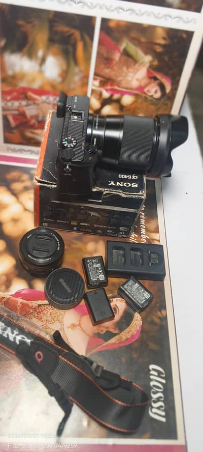 Sony 6400 with 16mm 1.4 . kit lenz. srtap . box . 3 batry charge