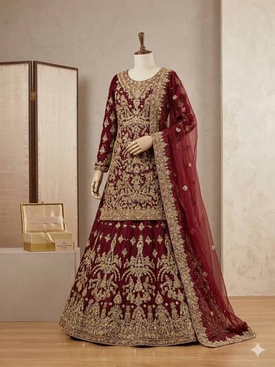 bridal lehnga one time used